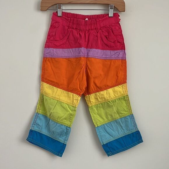 Oilily Rainbow Color Block Cotton Pants - Picture 1 of 9